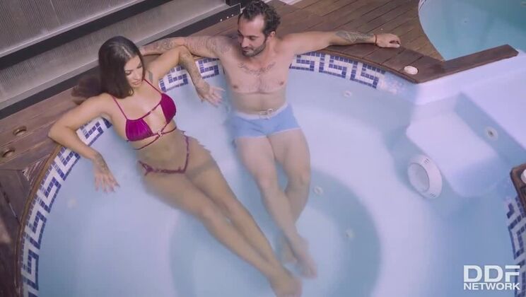 Susy Gala Shows Off Her Tattoo & Big Ass Poolside