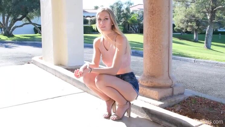 Jenni's Wild Solo - Squirt & Upskirt Action