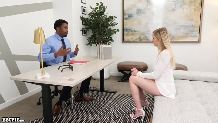 Blonde Gets Creampie Therapy From BBC