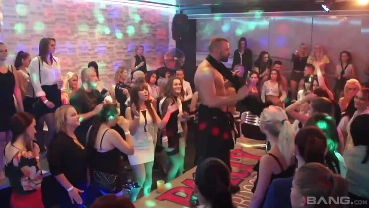 Hot MILF With Big Boobs Sucks Cock At Party