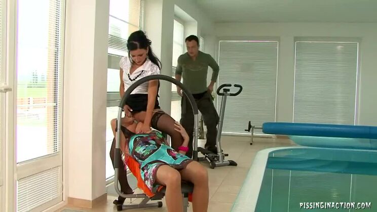 Piss Play With Lena Cova & Liss White - Fetish Threesome