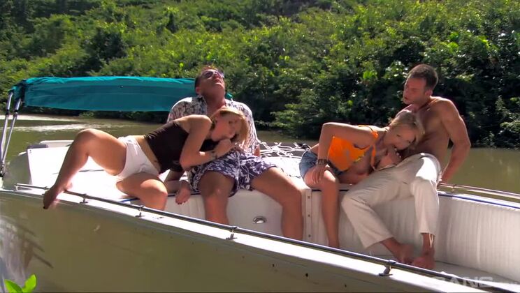 Jessica Moore & Morgan Moon Handjob & Anal Boat Fun