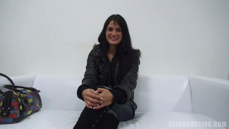 Czech Amateur Zaneta Brunette Casting Solo