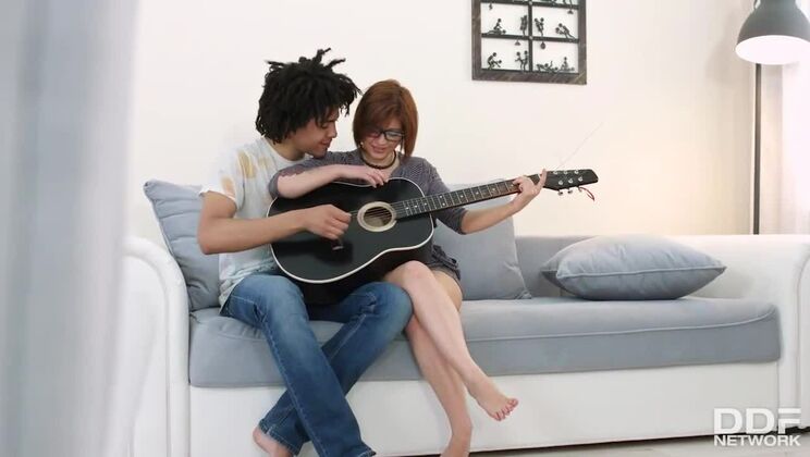 Brunette Angelin Jay's Deepthroat and Pussy Licking