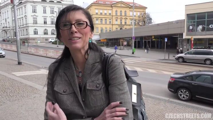 Brunette Czech MILF in Street Encounter