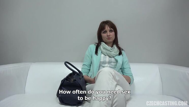 European Casting with Beautiful Czech Brunette