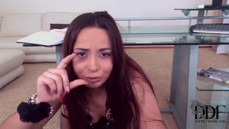 Russian Brunette MILF Aurelly Rebel Sucks In POV