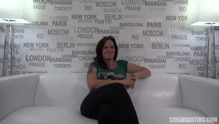 Czech Stepanka's Brunette Body with Tattoos