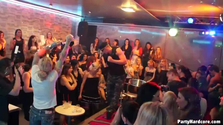 Crazy Interracial Party with Blonde & Brunette