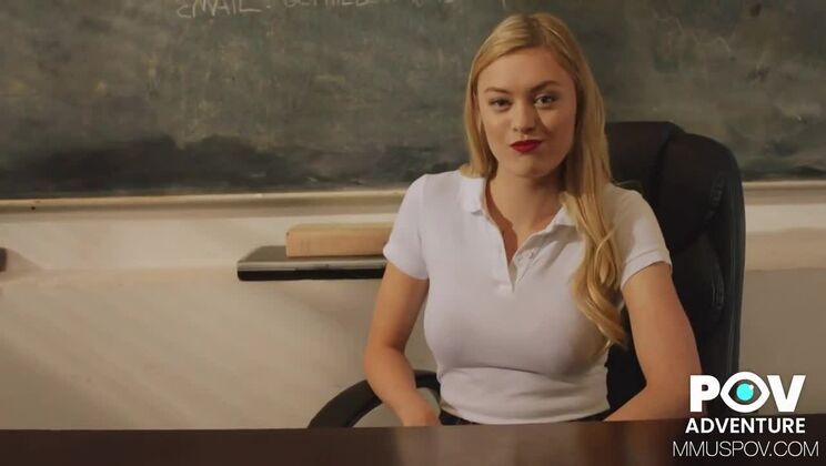 Blonde Amber Moore: POV Deepthroat Desire