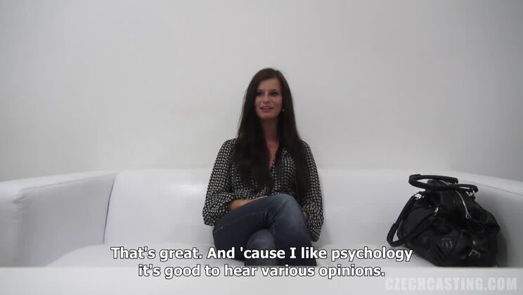 Czech Brunette Model Casting Video