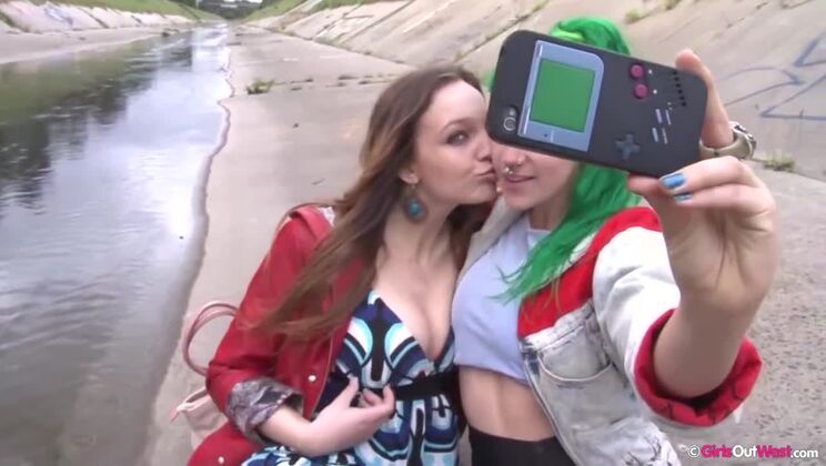 Remastered Big Tits Outdoor Action