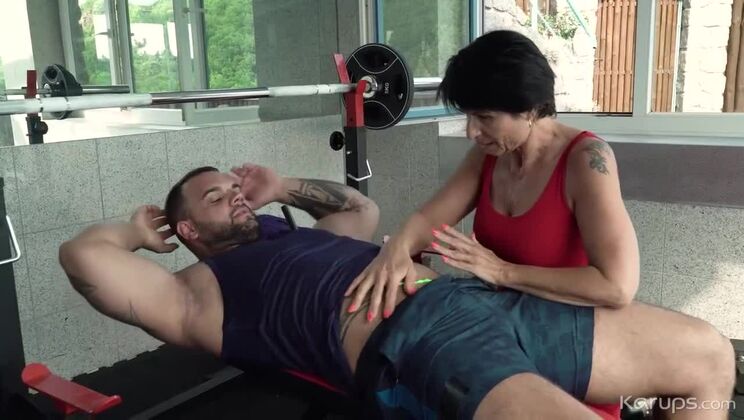 Gym Granny Petra T Wants Young Cock