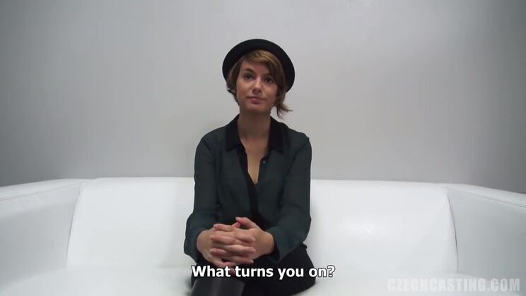 Brunette Lenka in a Czech Casting Call