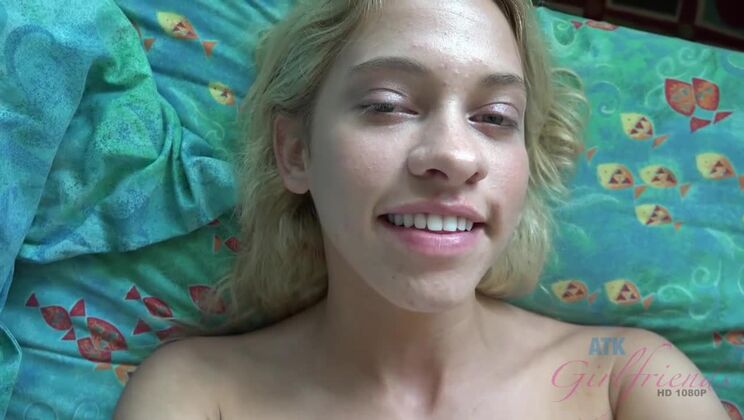 Amateur Girlfriend Khloe Gives Footjob in POV