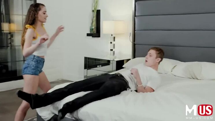 Face Load for Tattooed Brunette