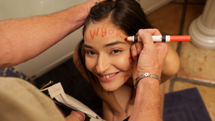 Brunette Girl Gets Creampie in Ass