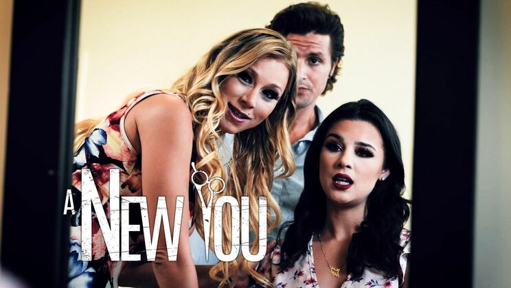 Blonde Teen Gets Lesbian Blowjob and Facial