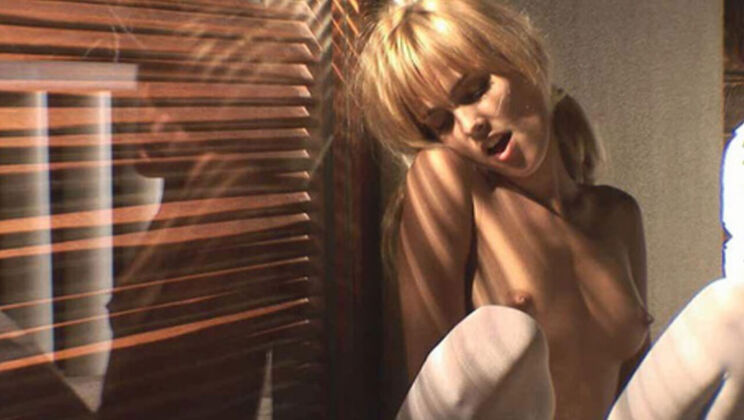 Sasha in White Lingerie Masturbating