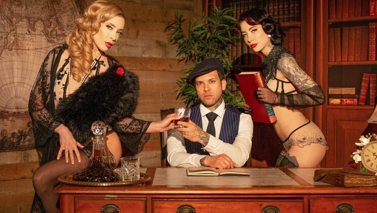 Tattooed And Pierced Babes Enjoy Big Member