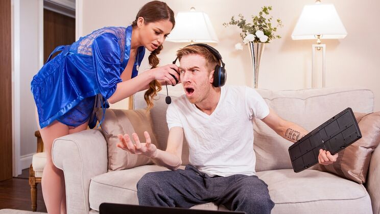 Blonde Bombshell in Gamer Heaven