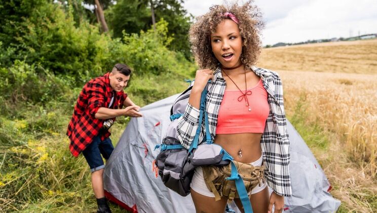 Tent Sex: Creampie and Blowjob Fun