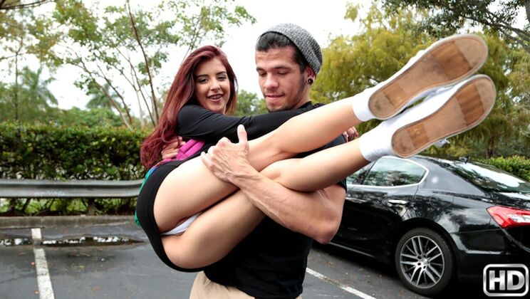 Pumping Bambino's Dick Outdoors