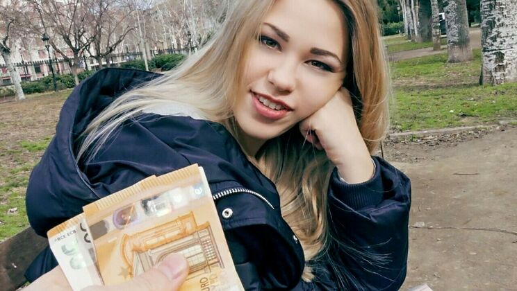 Blonde Nerd Gets Fucked in Public