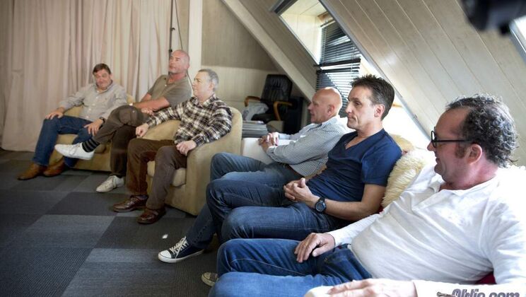 Masturbation and Handjob in Gangbang