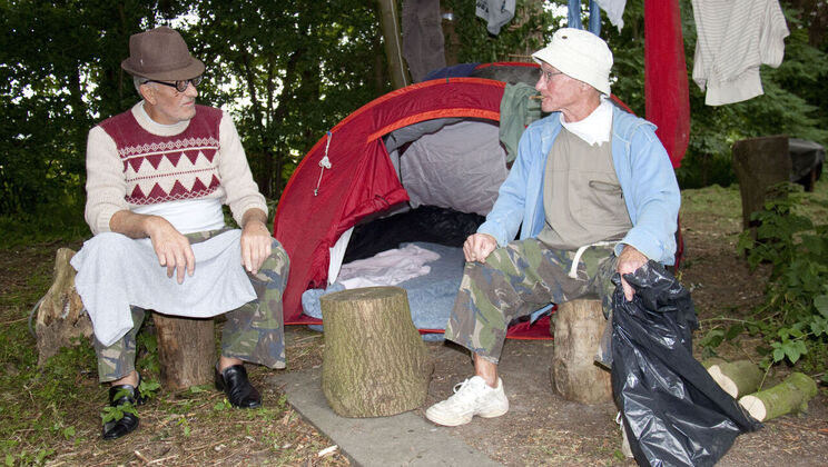 Outdoor Blowjob Charity with Young and Old