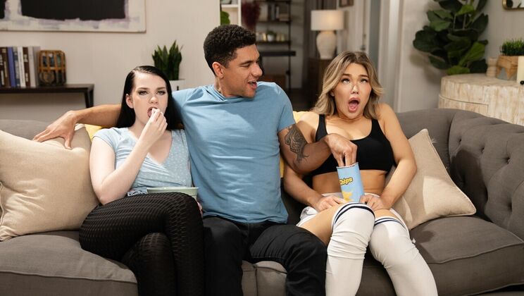 Blonde and Brunette Double Fuck