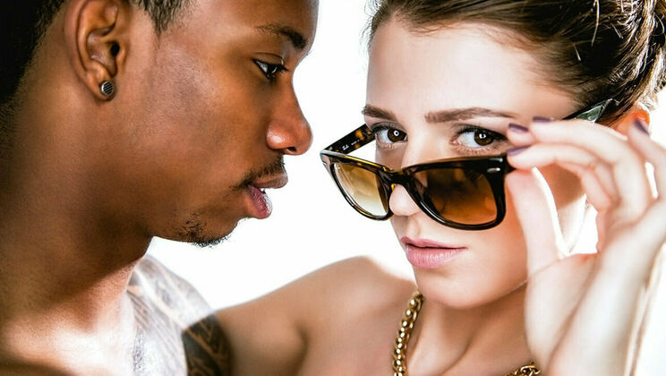 Brunette with Glasses in Erotic Bathroom Sex