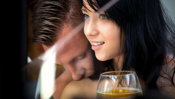 Tattooed Brunette Gets Cumshot on Beach