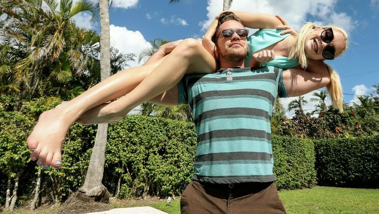 Shaved Blonde Teen Rides Big Cock Cowgirl Style