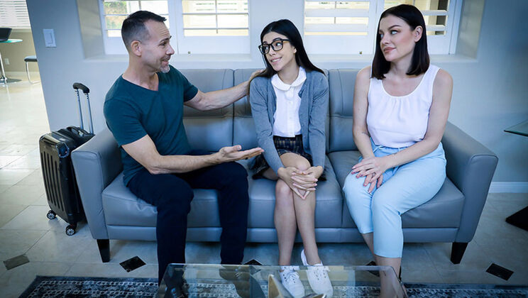 Teen Daughter Helps Foster Mom with a Cum in Mouth