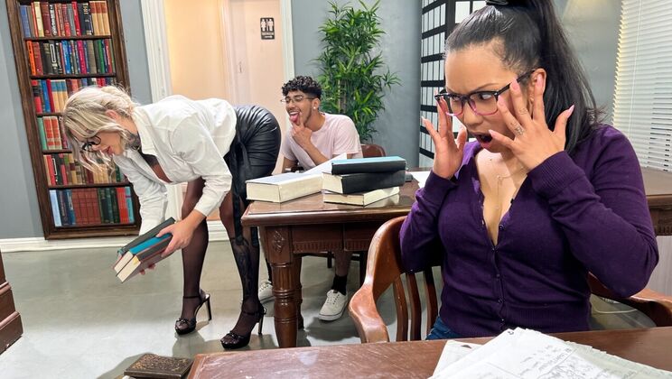 Hot Study Session: Blonde MILF Christina Savoy and Diego Perez