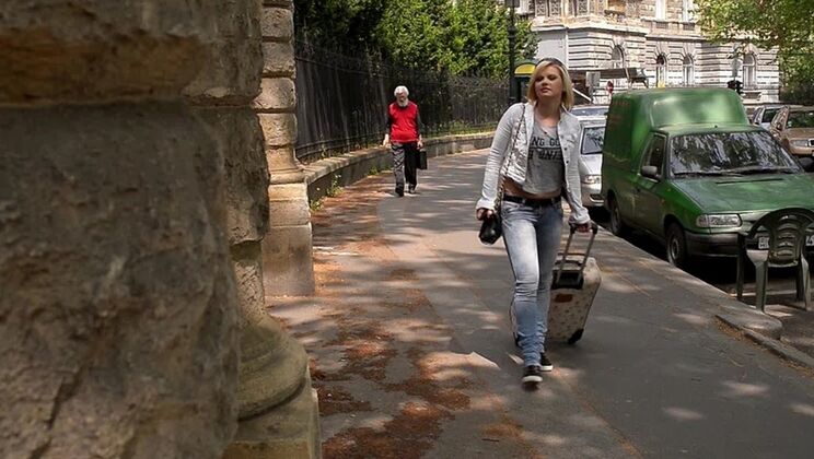 Russian Blonde Angel Black Anal Sex with Unknown Man