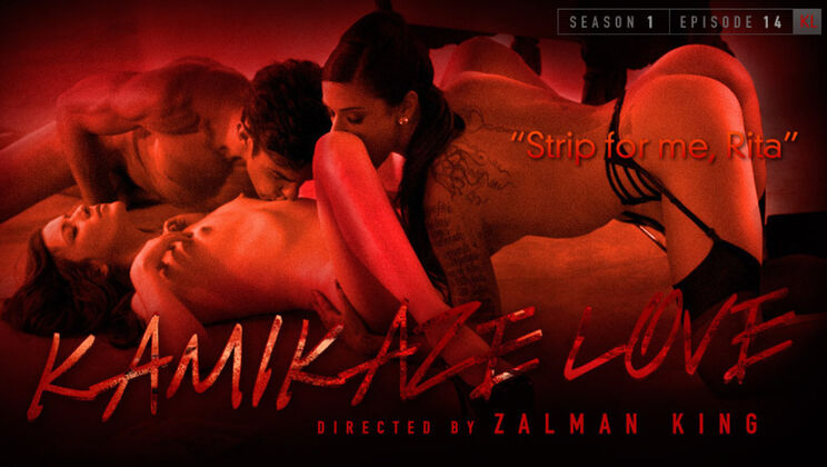 Kamikaze Desire: Rita's Sensual Striptease