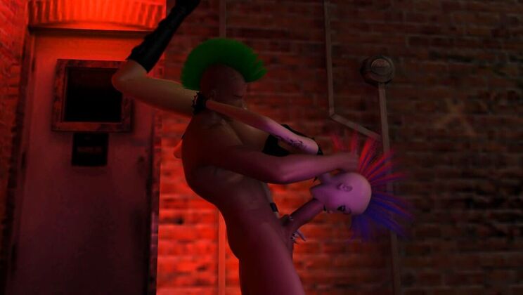 Outdoor Deepthroat with Big Tits Tattoo Girl - SentiMetal BJ