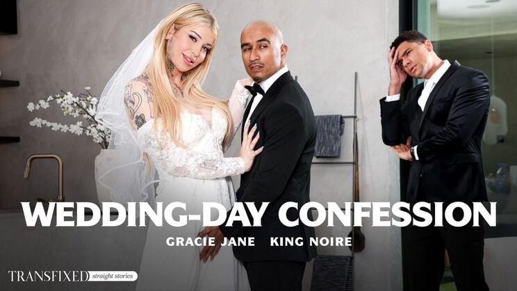 Wedding Day Deepthroat - Gracie Jane Gags on King Noire's Cock