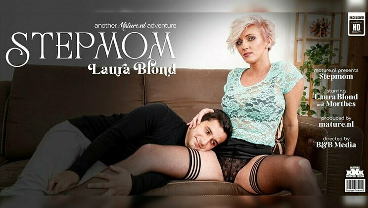 Blonde Stepmom Laura's Sensual Blowjob