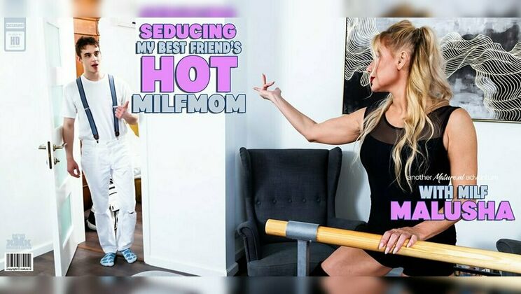 Seductive Blonde Mom Malusha Gets Wild with Robby