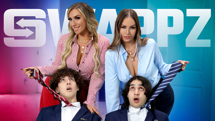 Mia James and Desiree Dulce in Taboo Old and Young Foursome