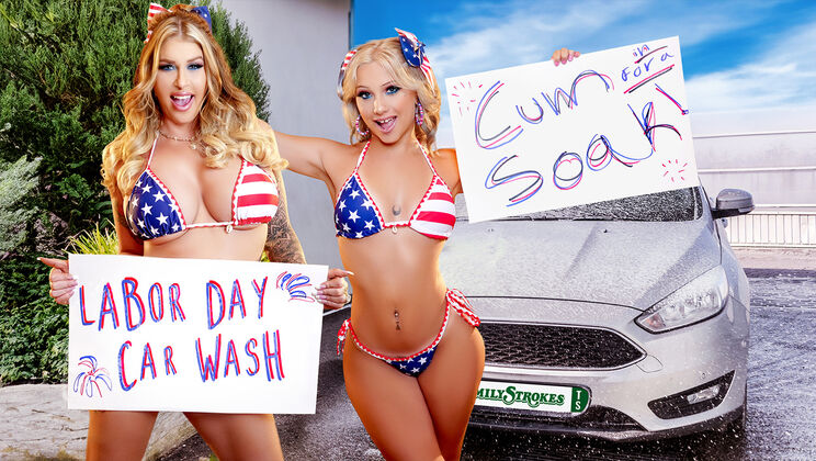 Ryan Mclane Pounds Blonde MILF at Car Wash