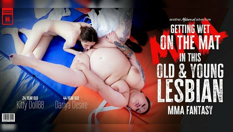 BBW and Small Tits Lesbian Sex: Kitty Doll and Dariya Desire