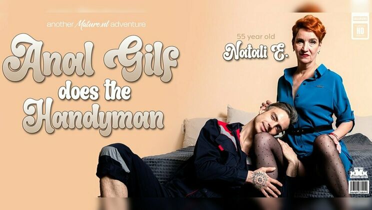 55-Year-Old Natali E. Takes Big Cock in Her Tight Ass