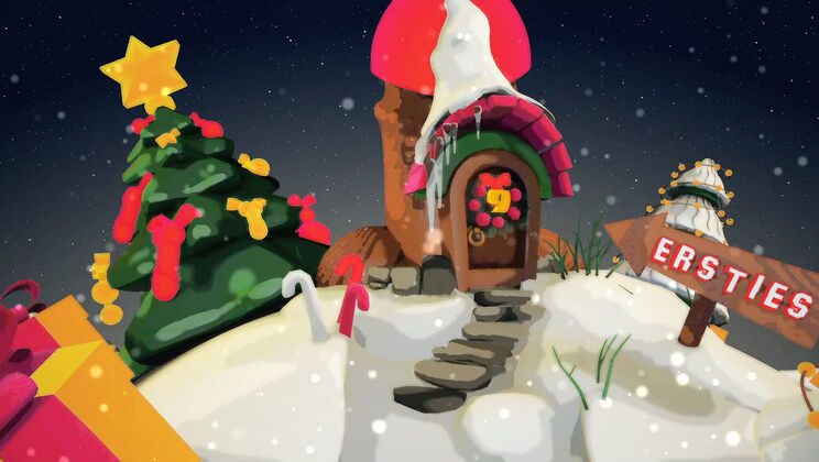 Nora F. strips behind door nine - Xmas Calendar