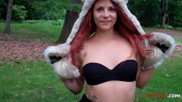 Krissi and Minka's Public Striptease