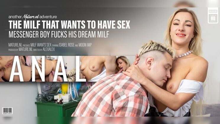 Mature Blonde MILF Takes Anal From Delivery Boy