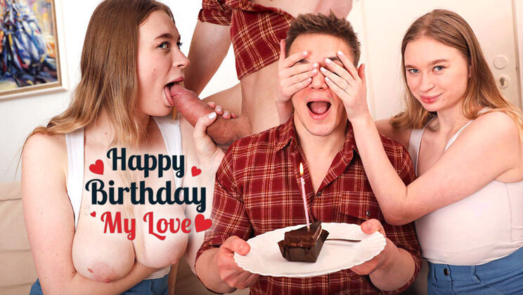 Crazy Birthday Sex! Hardcore Fuck With Long Legged Teen